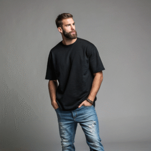 Black Terry Oversized Premium T-Shirt – Classic Streetwear Staple