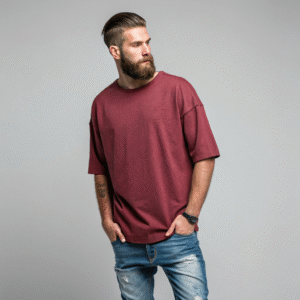 Maroon Terry Oversized Premium T-Shirt – Rich Shade, Supreme Drape